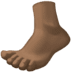 🦶🏿 foot: dark skin tone display on Facebook